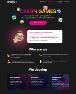 Creon. Дизайн и вёрстка страниц